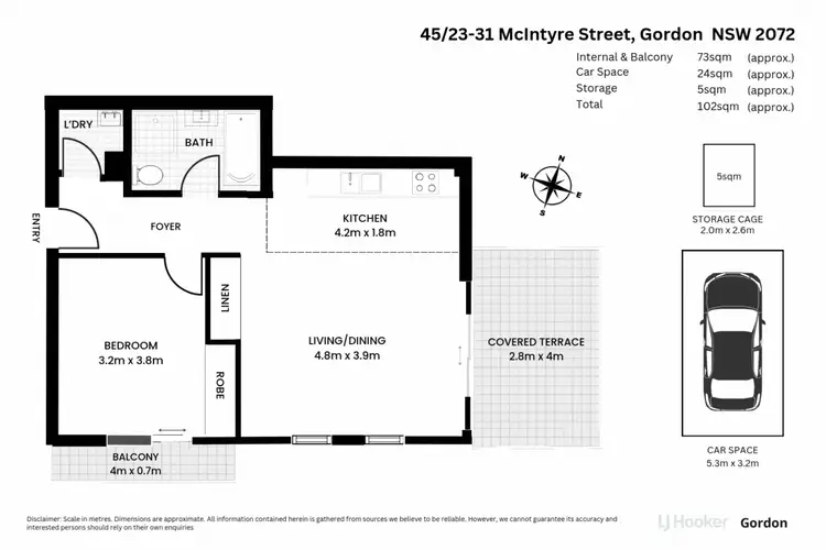 Floorplan of Homely apartment listing, 45/23-31 McIntyre Street, Gordon NSW 2072