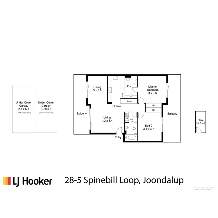 Floorplan of Homely apartment listing, 28/5 Spinebill Loop, Joondalup WA 6027