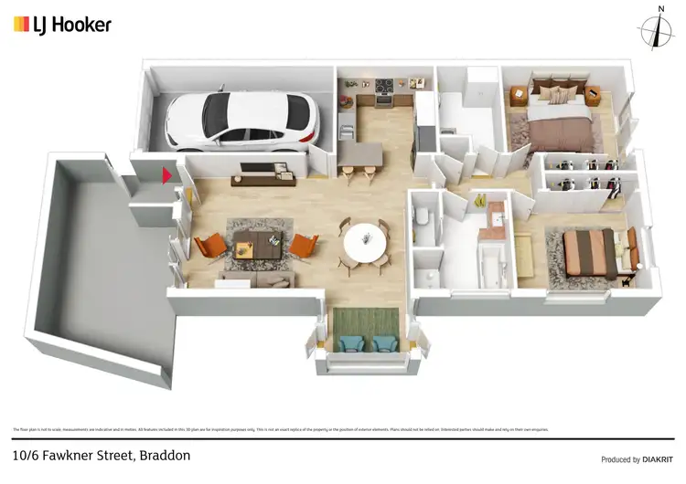 Floorplan of Homely townhouse listing, 10/6 Fawkner Street, Braddon ACT 2612