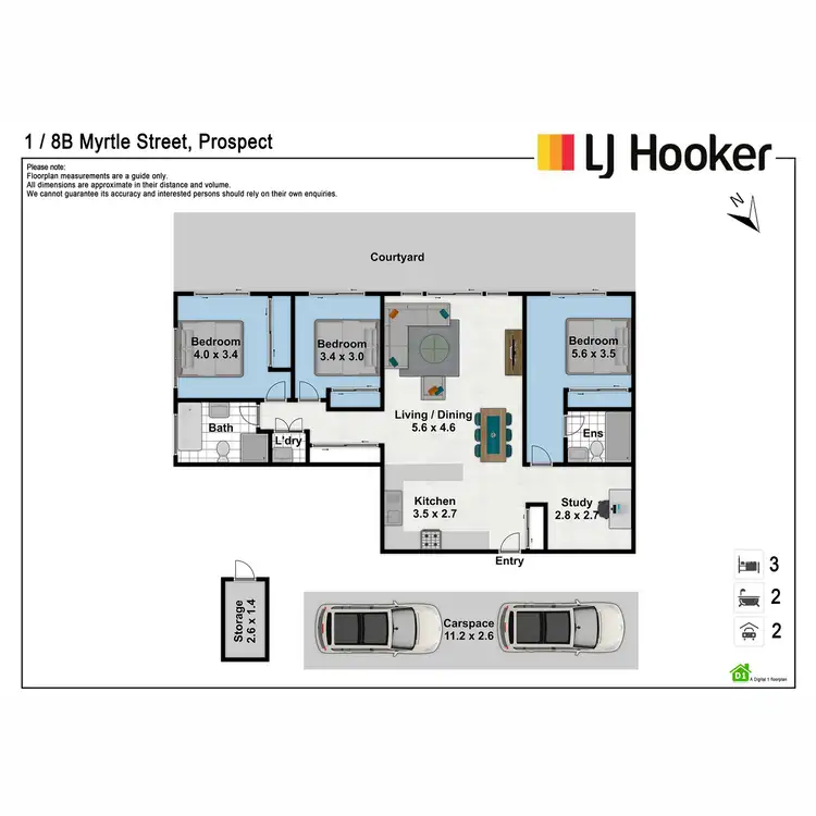Floorplan of Homely unit listing, G01/8B Myrtle Street, Prospect NSW 2148