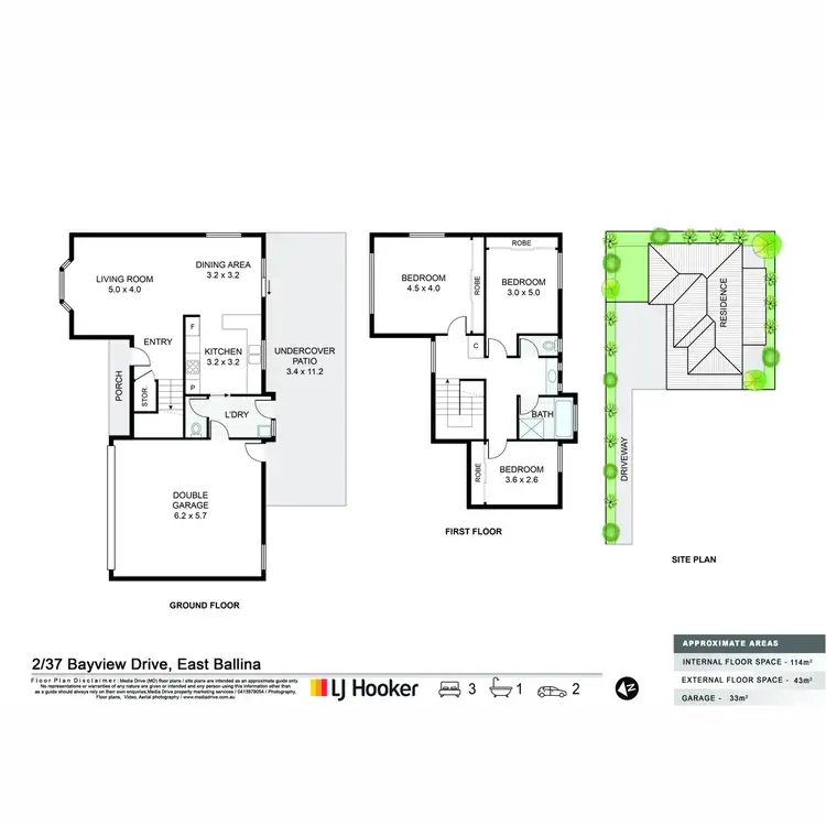Floorplan of Homely townhouse listing, 2/37 Bayview Drive, East Ballina NSW 2478