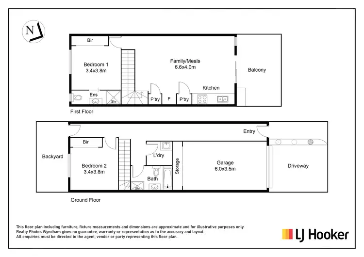 Floorplan of Homely townhouse listing, 9 Burssi Circuit, Doreen VIC 3754