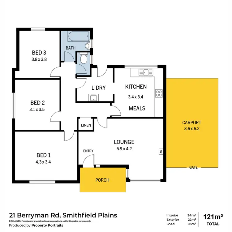 Floorplan of Homely house listing, 21 Berryman Road, Smithfield Plains SA 5114