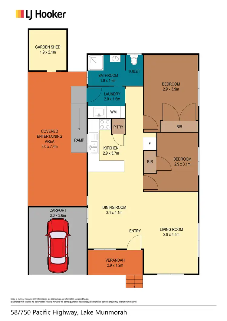 Floorplan of Homely retirement listing, 58/750 Pacific Highway, Lake Munmorah NSW 2259