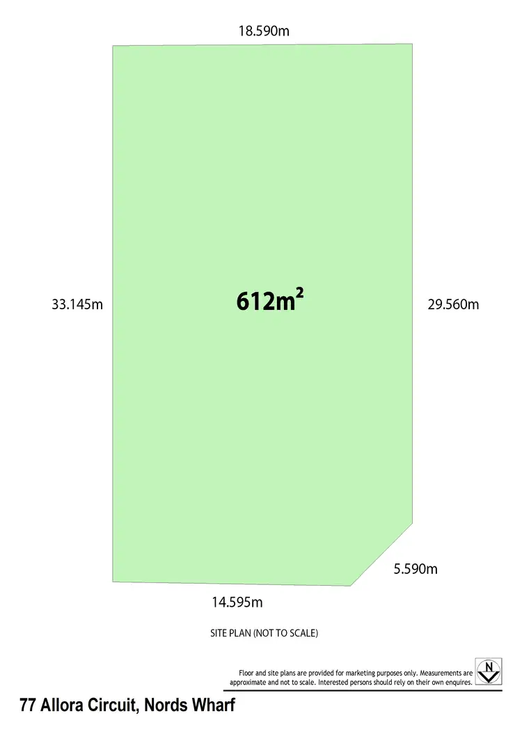 Floorplan of Homely land listing, 77 Allora Circuit, Nords Wharf NSW 2281