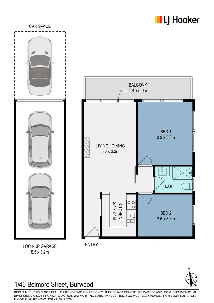 Floorplan of Homely unit listing, 1/40 Belmore Street, Burwood NSW 2134