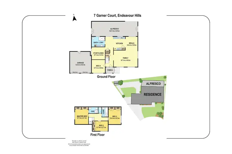 Floorplan of Homely house listing, 7 Garner Court, Endeavour Hills VIC 3802
