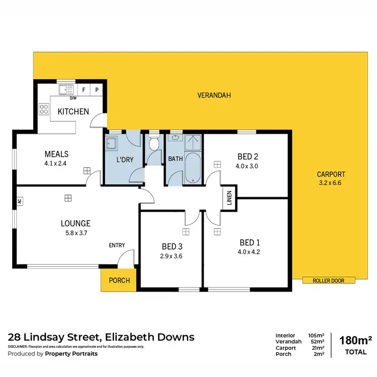 Floorplan of Homely house listing, 28 Lindsay Street, Elizabeth Downs SA 5113