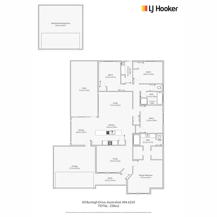 Floorplan of Homely house listing, 83 Burleigh Drive, Australind WA 6233