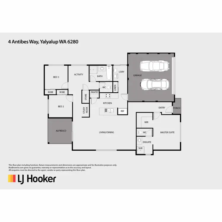 Floorplan of Homely house listing, 4 Antibes Way, Yalyalup WA 6280