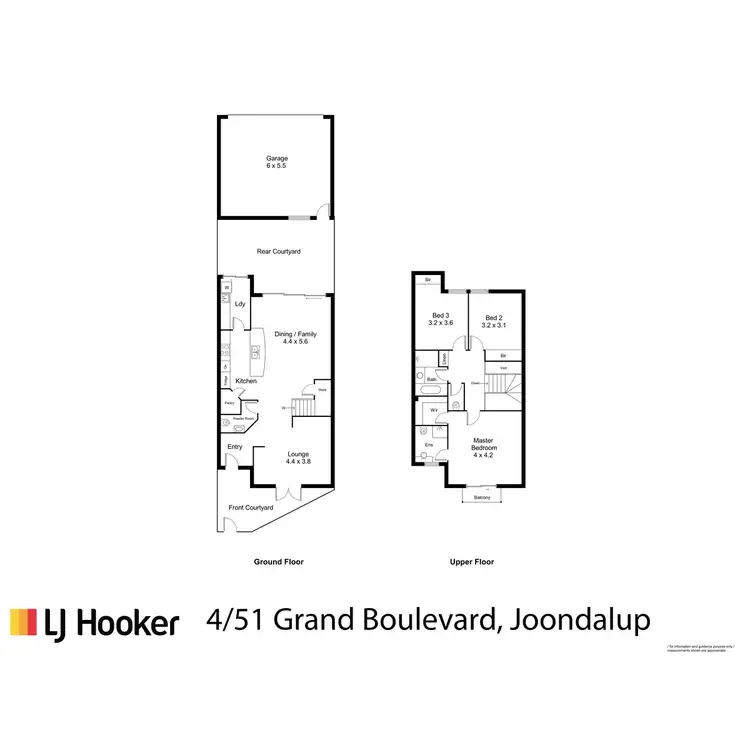 Floorplan of Homely townhouse listing, 4/51 Grand Boulevard, Joondalup WA 6027