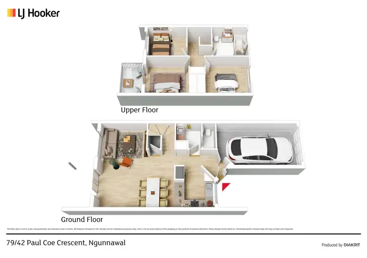 Floorplan of Homely townhouse listing, 79/42 Paul Coe Crescent, Ngunnawal ACT 2913