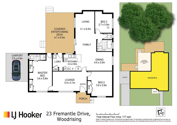 Floorplan of Homely house listing, 23 Fremantle Drive, Woodrising NSW 2284
