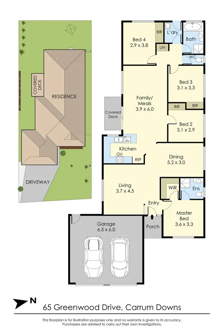 Floorplan of Homely house listing, 65 Greenwood Drive, Carrum Downs VIC 3201