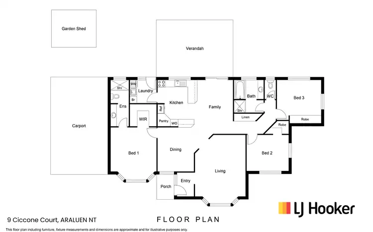 Floorplan of Homely house listing, 9 Ciccone Court, Araluen NT 870