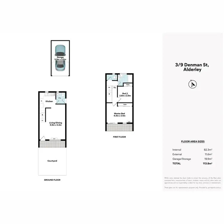 Floorplan of Homely unit listing, 3/9 Denman Street, Alderley QLD 4051