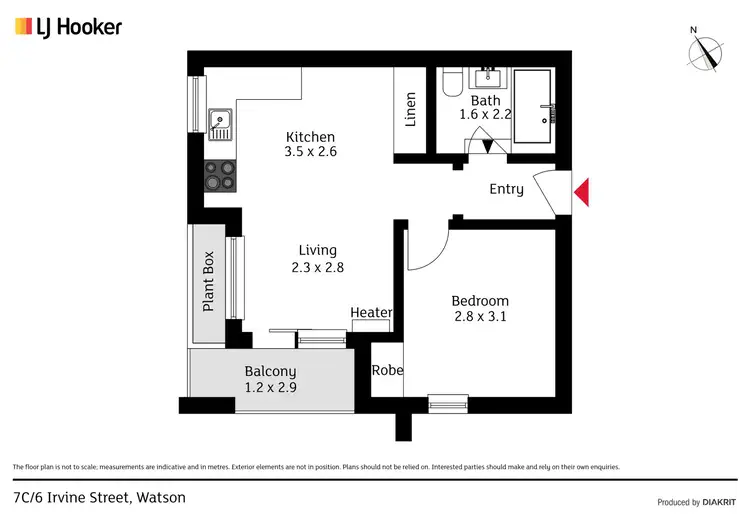 Floorplan of Homely unit listing, 7C/6 Irvine Street, Watson ACT 2602