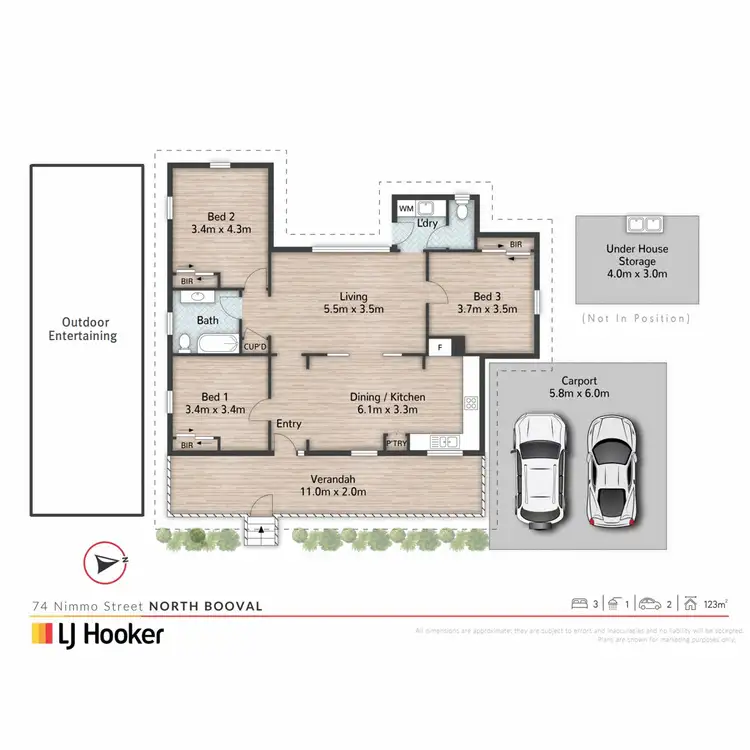 Floorplan of Homely house listing, 74 Nimmo Street, North Booval QLD 4304