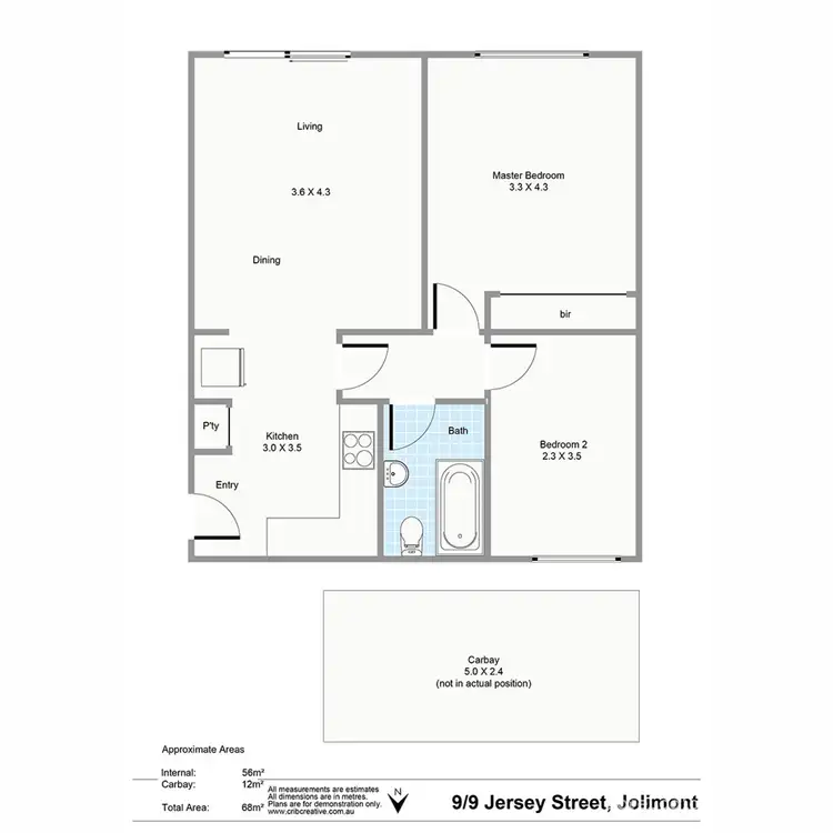 Floorplan of Homely unit listing, 9/9 Jersey Street, Jolimont WA 6014