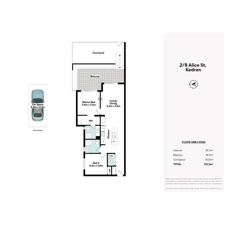 Floorplan of Homely apartment listing, 2/8 Alice Street, Kedron QLD 4031