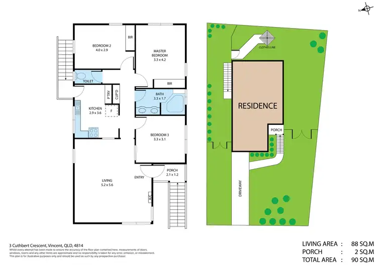 Floorplan of Homely house listing, 3 Cuthbert Crescent, Vincent QLD 4814