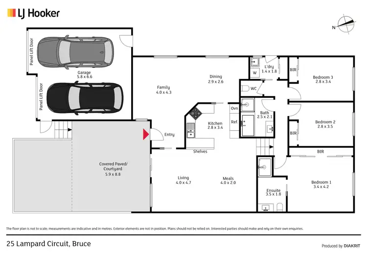 Floorplan of Homely house listing, 25 Lampard Circuit, Bruce ACT 2617