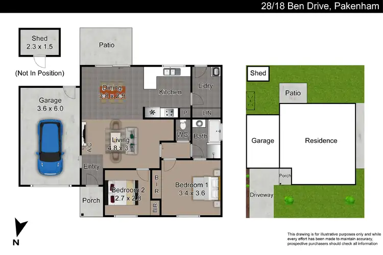 Floorplan of Homely unit listing, Unit 28/18 Ben Drive, Pakenham VIC 3810