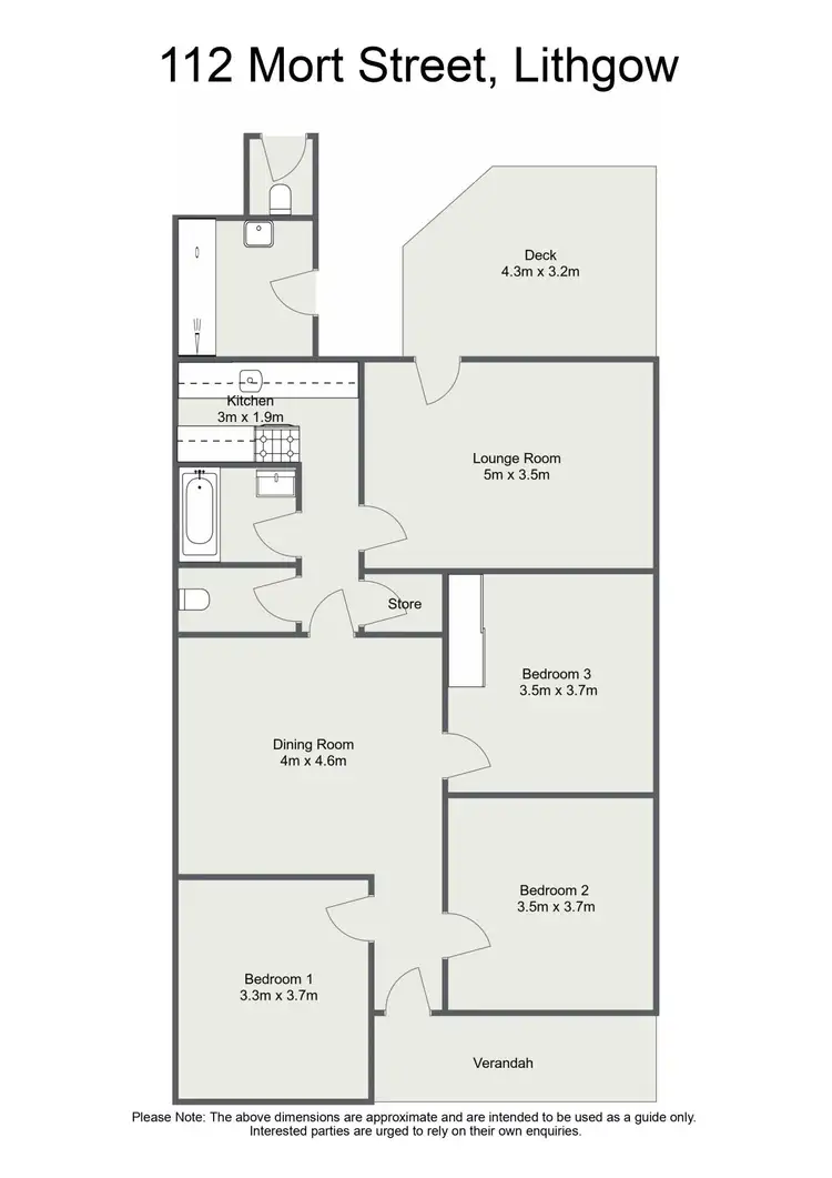 Floorplan of Homely house listing, 112 Mort Street, Lithgow NSW 2790