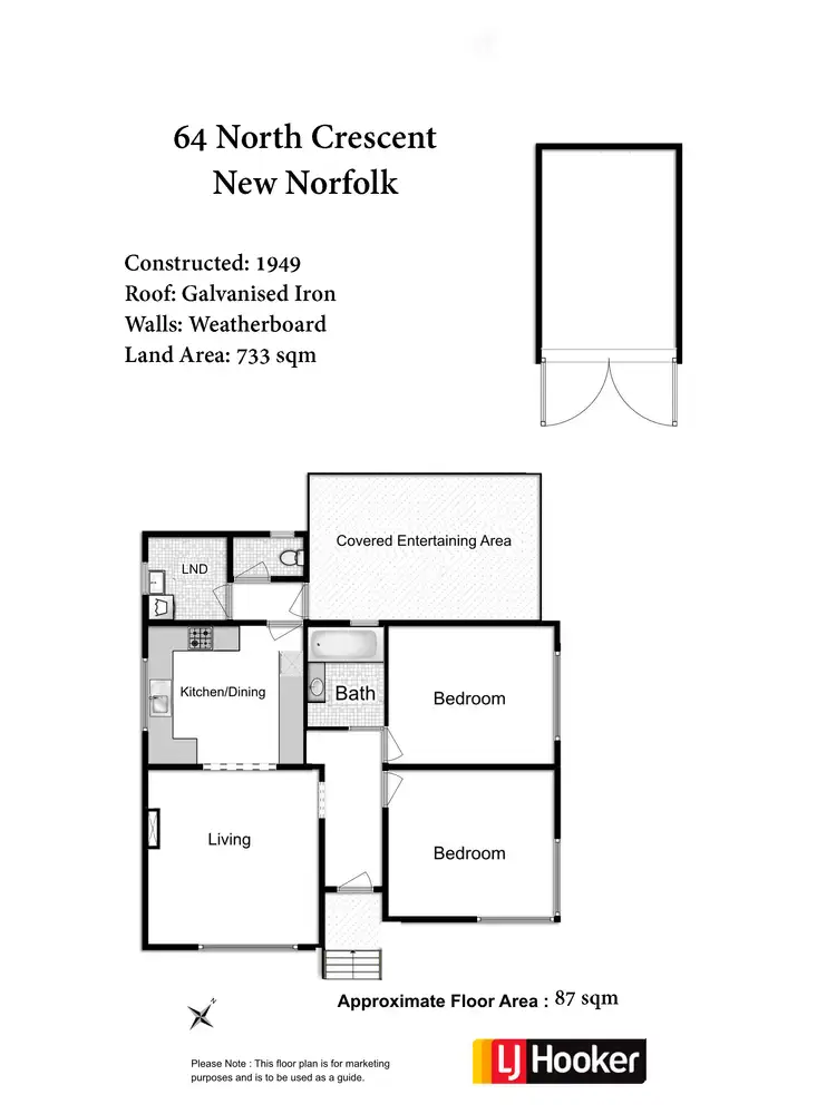 Floorplan of Homely house listing, 64 North Crescent, New Norfolk TAS 7140
