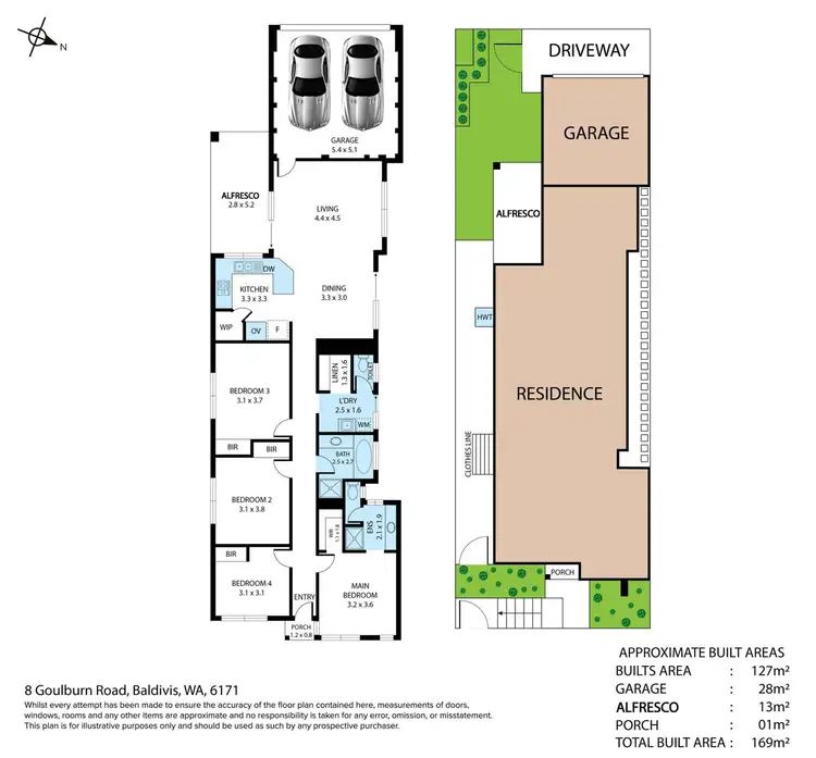 Floorplan of Homely house listing, 8 Goulburn Road, Baldivis WA 6171