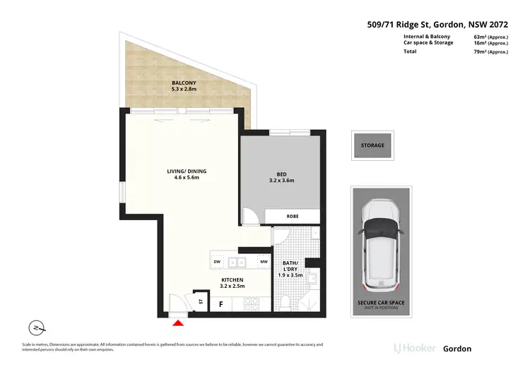 Floorplan of Homely apartment listing, 509/71 Ridge Street, Gordon NSW 2072