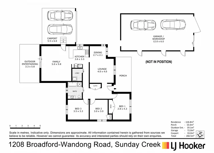 Floorplan of Homely house listing, 1208 Broadford Wandong Road, Sunday Creek VIC 3658