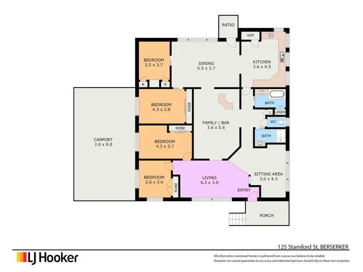 Floorplan of Homely house listing, 125 Stamford Street, Berserker QLD 4701