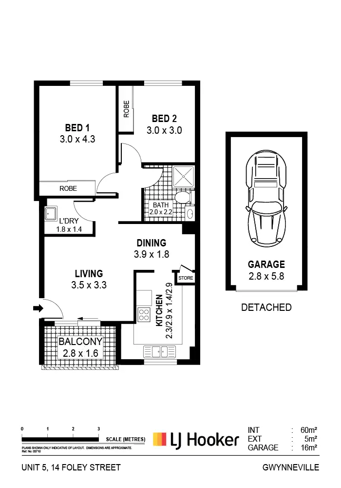 Floorplan of Homely unit listing, 5/14 Foleys Street, Gwynneville NSW 2500
