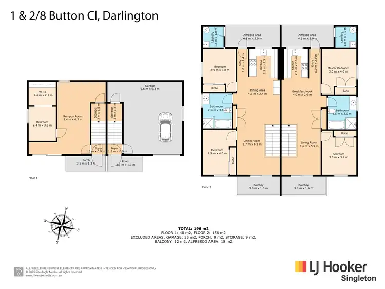 Floorplan of Homely townhouse listing, 8 Button Close, Singleton NSW 2330