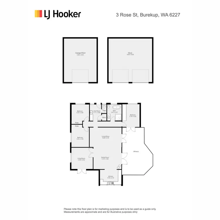 Floorplan of Homely house listing, 3 Rose Street, Burekup WA 6227