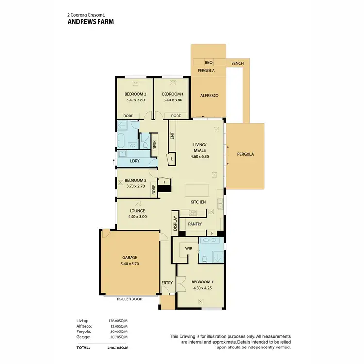 Floorplan of Homely house listing, 2 Coorong Crescent, Andrews Farm SA 5114