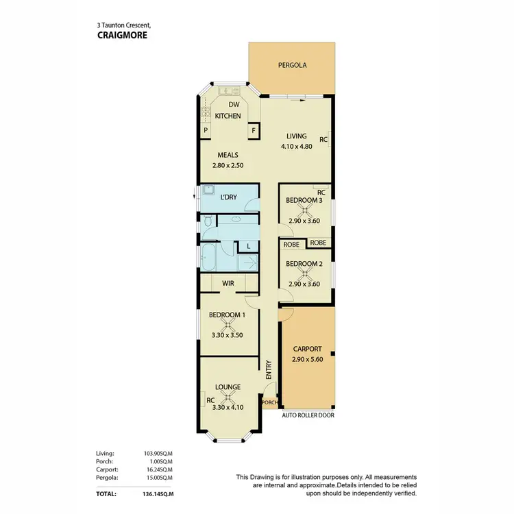 Floorplan of Homely house listing, 3 Taunton Crescent, Craigmore SA 5114