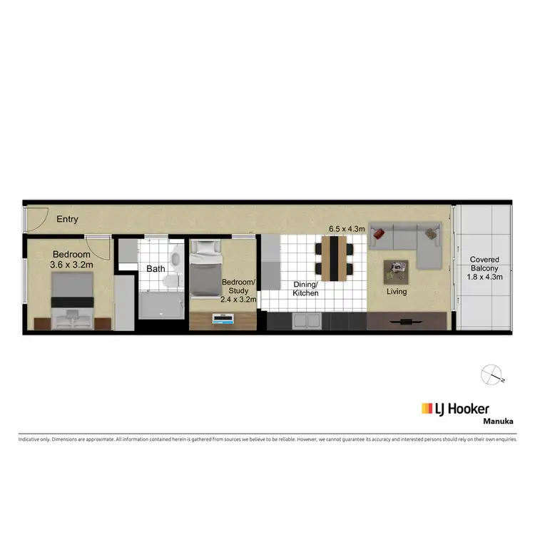 Floorplan of Homely unit listing, 48/29 Dawes Street, Kingston ACT 2604