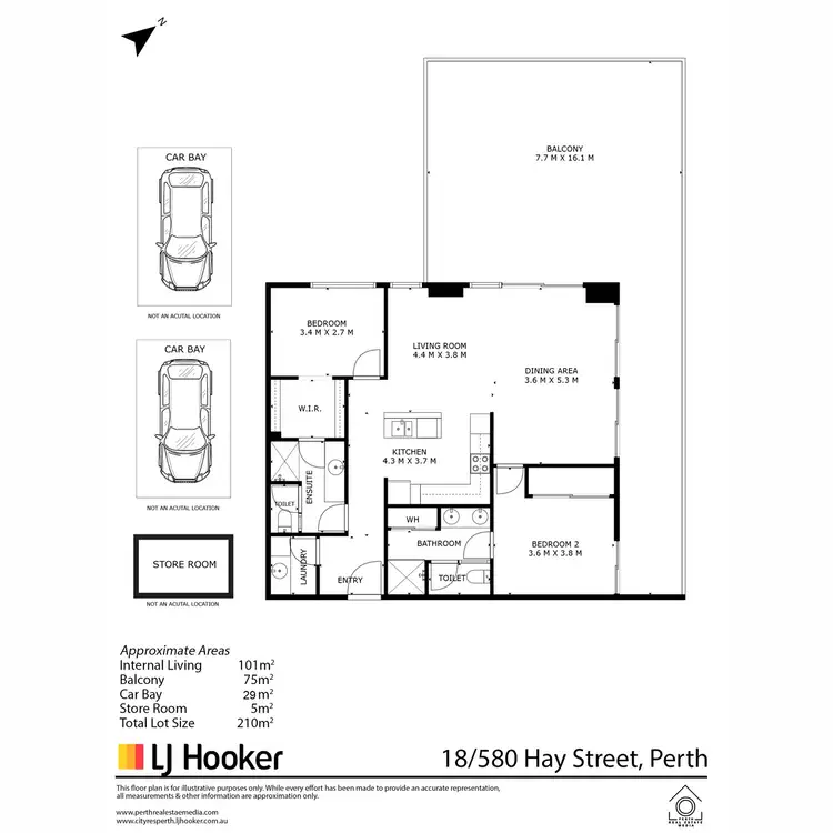 Floorplan of Homely apartment listing, 18/580 Hay Street, Perth WA 6000