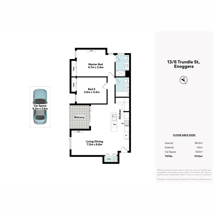 Floorplan of Homely apartment listing, 13/6 Trundle Street, Enoggera QLD 4051