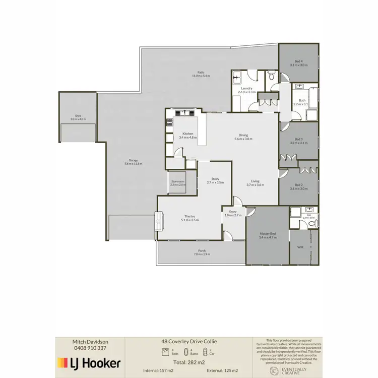 Floorplan of Homely house listing, 48 Coverley Drive, Collie WA 6225