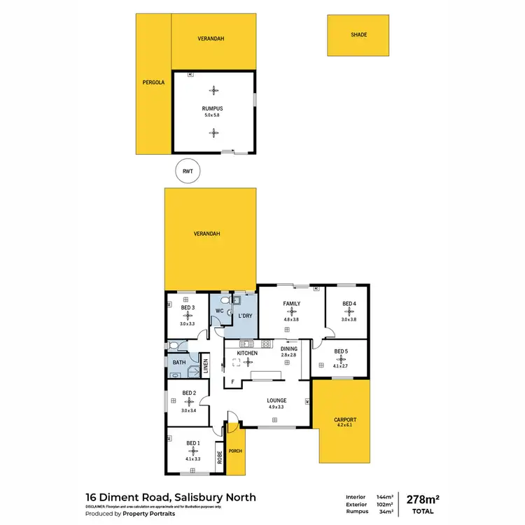Floorplan of Homely house listing, 16 Diment Road, Salisbury North SA 5108
