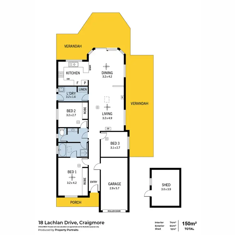 Floorplan of Homely house listing, 18 Lachlan Drive, Craigmore SA 5114