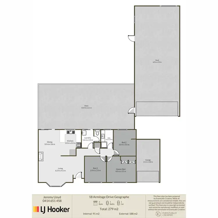 Floorplan of Homely house listing, 18 Armitage Drive, Geographe WA 6280