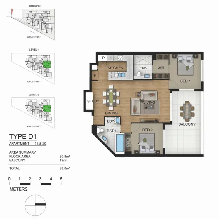 Floorplan of Homely unit listing, 12/13 Fenton Street, Fairfield QLD 4103