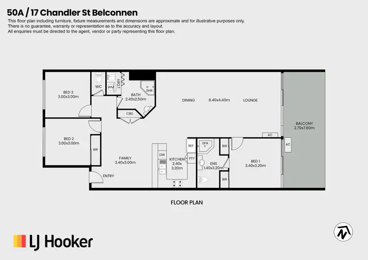 Floorplan of Homely unit listing, 50A/17 Chandler Street, Belconnen ACT 2617