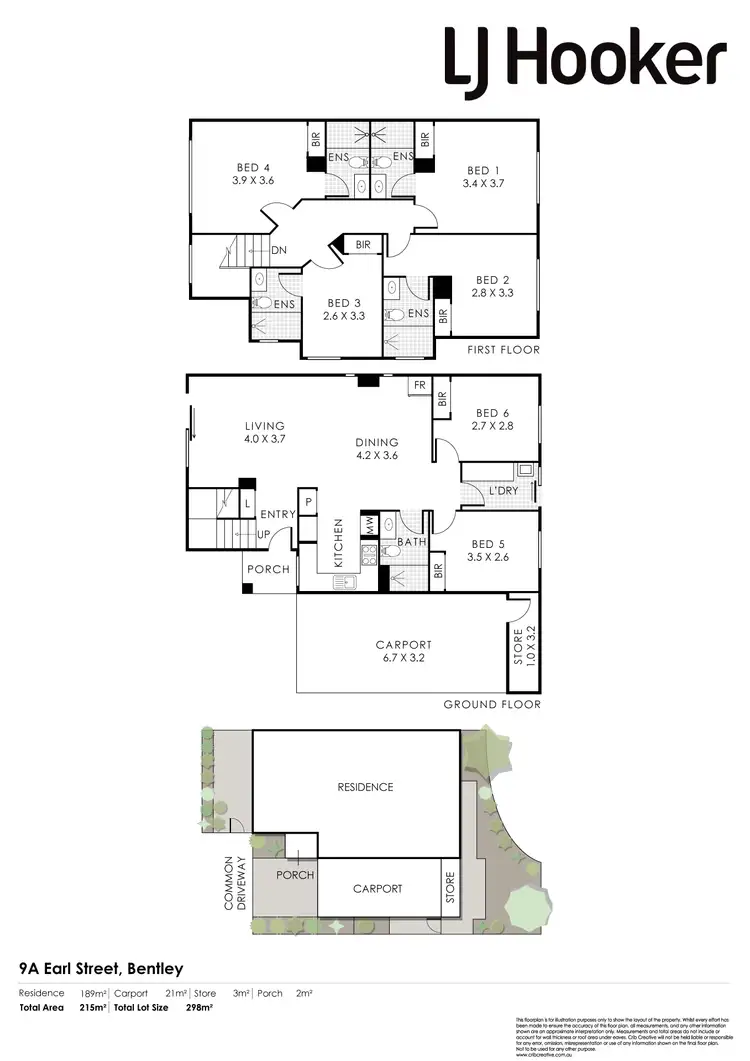 Floorplan of Homely townhouse listing, 9A Earl Street, Bentley WA 6102