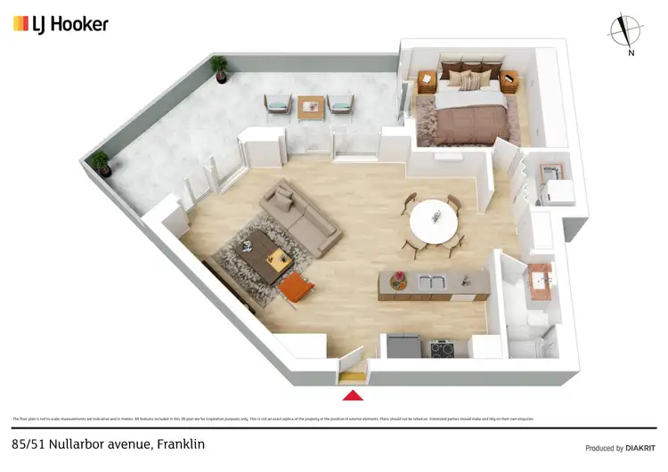 Floorplan of Homely unit listing, 85/51 Nullarbor Avenue, Franklin ACT 2913