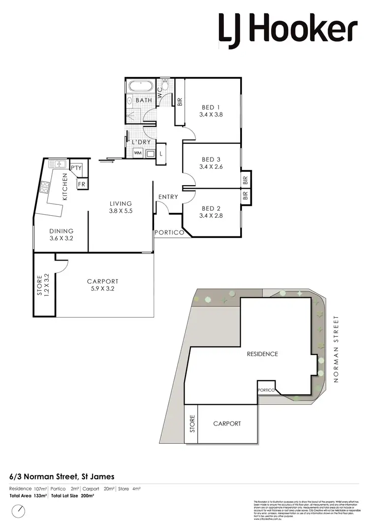 Floorplan of Homely villa listing, 6/3 Norman Street, St James WA 6102